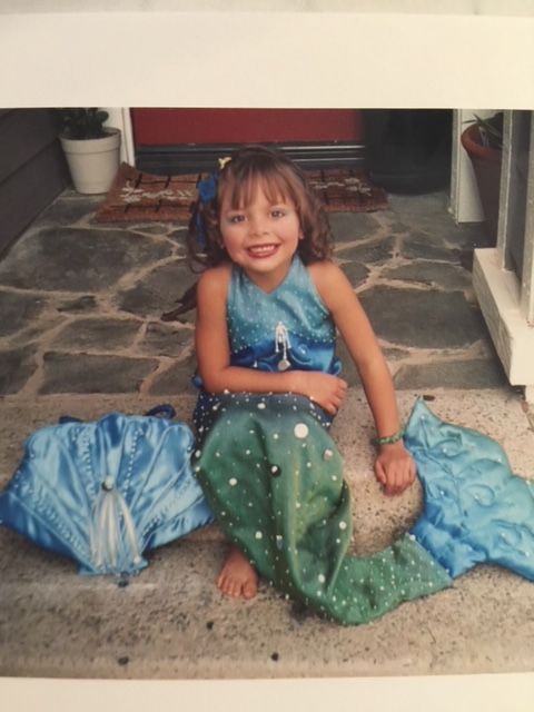 Kid Wearing Custom Mermaid Custome