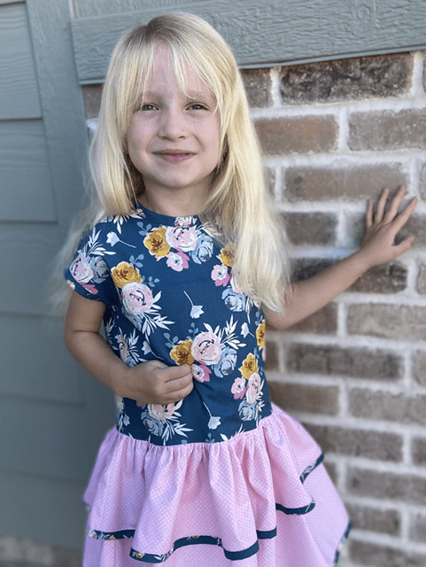 Little Girl Wearing Spring Summer Dress