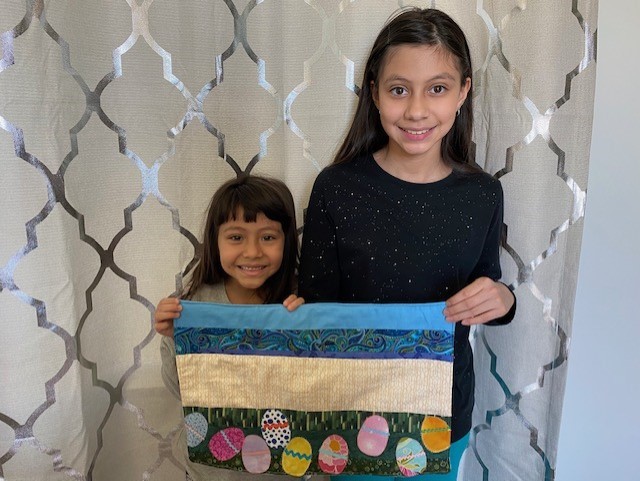 Little Girls Presenting Finished Custom Product